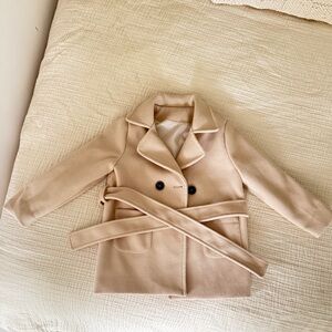Stylish Beige Double-Breasted Coat